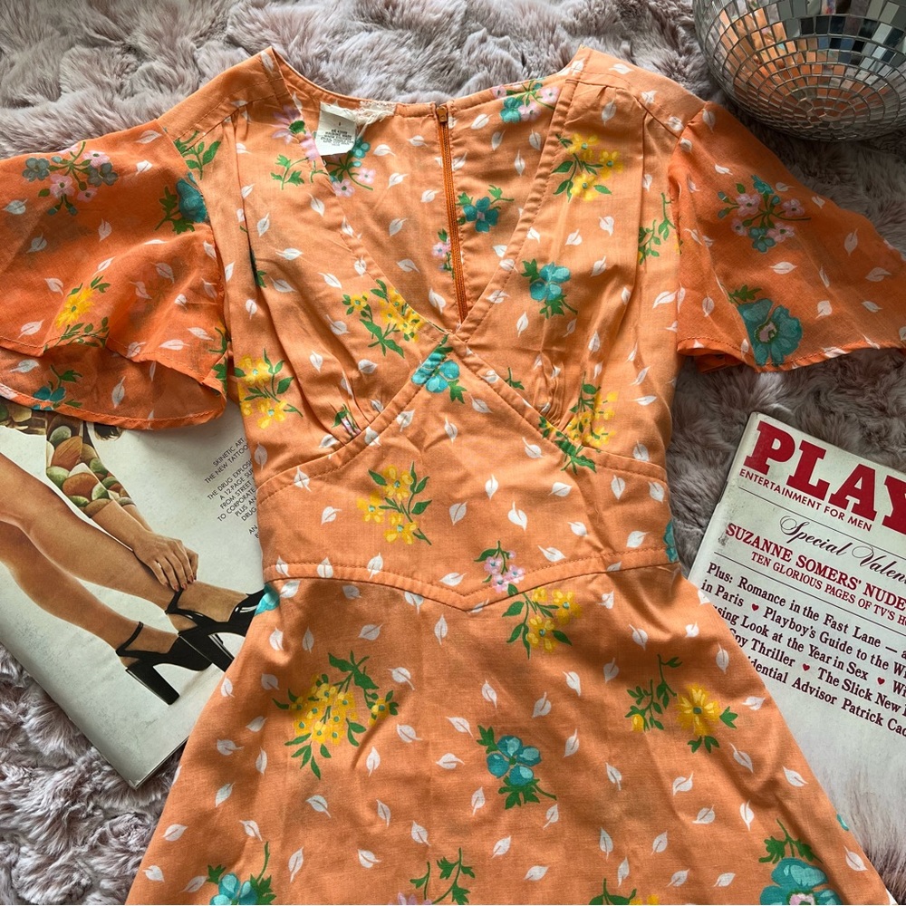 Vintage 60s Floral Mini Dress